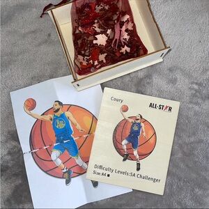 STEPHEN CURRY Unique Irregular Shape Sports Stars 3D Wooden Jigsaw Puzzle